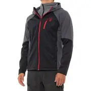 Spyder Men's Soft Shell Jacket - SIZE: MEN L - BLACK/GRAY