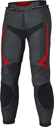 Held Street Rocket 4, leather pants perforated , color: Black/Neon-Red , size: 52
