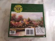 NEW RARE Thomas Kinkade Puzzle 1000 pc "Lamplight Village" Glow in the Dark