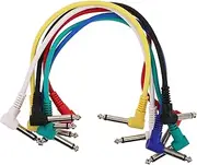 HAMPPLIES Long-Lasting Electric Guitar Accessory 6 Pcs 30cm Patch Cables Effects Pedal Connector Cables