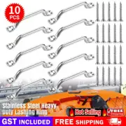 10x Stainless Steel Heavy Duty Lashing Ring Tie Down Strap Point Anchor TraileA#