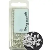 150 Cord Tip/ends Coil Silver Plated Steel, 9x5mm (Fit 3-3.5mm Cord)