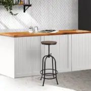 Industrial Bar Stools Swivel Round Seat Adjustable Height Kitchen Counter Chair