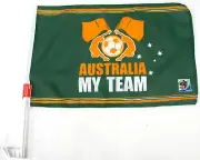 PACK OF 4 2010 FIFA WORLD CUP AUSTRALIA AUSTRALIAN CAR FLAGS FLAG 45CM X 30CM