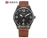 Luxury Brand CURREN Men Watches Fashion Casual Sports Wrist Watch Men Leather Military Watch Mens Quartz Clock Relogio Masculino Dark Brown