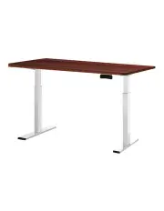 [Artiss] Sit Stand Desk Motorised in White/Walnut