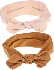 Toyvian 2Pcs Bow Headbands Soft Elastic Hairbands for Hair Accessories for Birthdays Showers and Family Photos Safe Comfortable Design