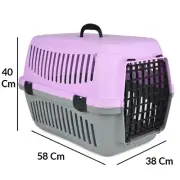 22" Pet Carrier Travel Crate Cat Dog 2 Piece Plastic Hard Sided Portable