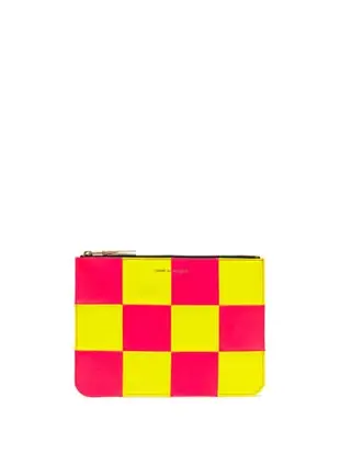 Fluo Square zipped square pouch