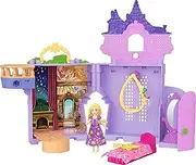 Disney Princess Toys, Rapunzel Storytime Stackers Doll House Tower with Rapunzel Small Doll, 1 Pascal Figure & 7 Accessories, Inspired by Movie