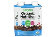 Orgain, Organic Nutrition, Nutritional Shake, Smooth Chocolate, 4 Pack, 11 fl oz (330 ml) Each