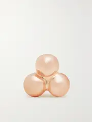 [MARIA TASH] MARIA TASH - 3.5mm Ball Trinity Threaded Stud 14-karat Rose Gold Single Earring - One size One size Gold