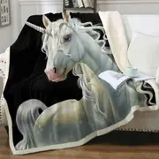 Handsome Unicorn Throw Blanket