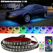 6PCS Double Row LED RGB Light Strip Underglow Dream Color Lamp For Acura TL TLX
