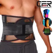 Adjustable Lumbar Back Support Lower Waist Back Belt Brace Pain Relief Men Women