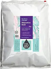 The Salt Box - Magnesium Epsom Bath Salts - Relaxation Pampering Bath Soak, Mineral Rich - 100% Natural Lavender & Citrus Essential Oils - 10kg