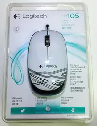 在飛比找Yahoo!奇摩拍賣優惠-羅技 Logitech M105 USB 光學滑鼠 有線 鼠