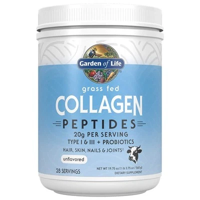 Garden of Life Grass Fed Collagen Peptides Powder Unflavored Collagen Powder for