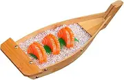 ASSYA Creative Sushi Seafood Tray, Japanese Dragon Boat Shaped Sashimi Display, Hotel Cooking Tableware,Medium