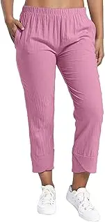 Womens Summer Linen Pants Baggy Elastic High Waist Casual Pants Lightweight Comfy Soft Beach Trousers Pockets 2025