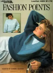 FASHION POINTS Knitted Design by Bobbie Graham Leisure Arts Leaflet #489 NOS