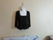NEW ALMOST FAMOUS LADIES/GIRLS BLACK PULLOVER BLOUSE SIZE: JUNIORS (XL)