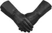 Men's Long Leather Gloves Medieval Renaissance Cosplay Swordsman Steampunk Unlin