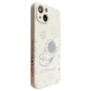 For iPhone 14 Precise Cutout Phone Shell Space Astronaut Pattern Phone Case TPU Phone Cover