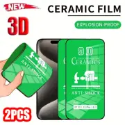 2X Full Coverage Ceramics Screen Protector F iPhone 15 14 13 12 11 Pro XS Max XR