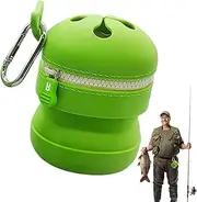 Silicone Trash Can | Portable Waterproof Waste Bin Bait Storage | Elastic Travel Rubbish Bins Waste Bag with Hook for Hiking Climbing Walking