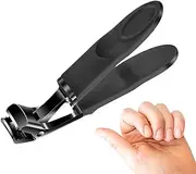 Toe Nail Clippers - Heavy Duty Nail Cleaner - Wide Jaw Opening Toenail Clip, Portable Fingernail Trimmer for Seniors, Men, Women