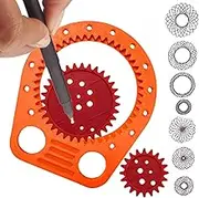 Lmyit Art Rulers for Drawing - Spirograph Drawing Art Template - Creative Geometric Reusable Stencil for Painting, Crafts, Sketch, Drafting, Design, Portable for Artists