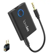 Bluetooth 5.3 Adapter for Airplane to 2 Wireless Headphones, 3.5mm Jack in-Fl...