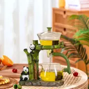 Lazy Kungfu Tea Set Semi Automatic Glass Teapot Suit for Reception Home
