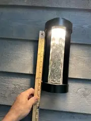 Black Modern Bubble Glass LED Indoor Outdoor Wall Cylinder Sconce Unbranded New