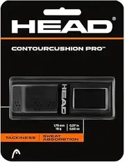 HEAD Contour Cushion Pro Tennis Racket Replacement Grip - Tacky Racquet Handle Grip Tape - Black