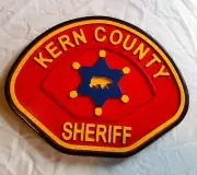 Kern County Sheriff 3D routed wood patch plaque sign Custom carved