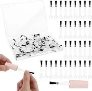 Oruola 120pcs Nail Polish Brush Replacement, Disposable Nail Polish Brushes, Mini Soft Bristles Brush for Salon Nails, Dipping Powder Liquid Gel Replacement Brushes