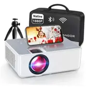 1080P HD Projector, WiFi Projector Bluetooth Projector, 230" Portable Movie