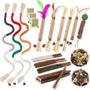27 Pack Catnip Chew Toys for Cats,Cotton Sisal Rope Toys,Cat Natural 27 PACK