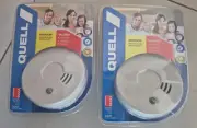 Smoke Alarm New Quell Bedroom & Hallway Photoelectric Detector w/ Battery x 2