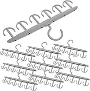 12 Hook Rotating Hanger Over Door Coat Rack Closet Organizer Storage Hanging for Dorm Grey