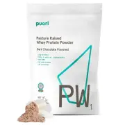 Puori Whey Protein Powder - Dark Chocolate - PW1 Pasture Raised Grass-Fed & N...