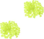 Toddmomy 2sets Fish Tank Decor Luminous Pebbles Stones Outdoor Decorations Glowing Garden Rocks for Aquarium 100pcs*2