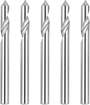 xinyee 60 Degree Spiral Engraving End Mill Router Bit V-Groove Carving Cutter 3D Engraving Bit with Flat Bottom 1/8 in Shank, 5 Pcs