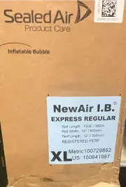 NewAir I.B. Inflatable Bubble Wrap Film XLarge 1900' x 16"x 12" perf 100641087