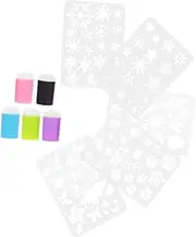 COHEALI 1 Set Multipurpose Finger Painting Sponge DIY Drawing Tools for Includes Sponges Pattern Stencils for Preschool and Kindergarten Art Projects