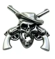 Revolver Skull Conchos Screwback - (3 pack)- Free Shipping!!