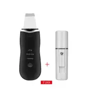 Ultrasonic Skin Scrubber Facial Cleaning Peeling Shovel Lifting Machine + Spa Nano Face Sprayer Atomiser