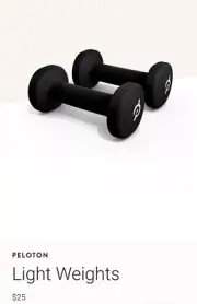 NEW Authentic Peloton 2 Pound Dumbbells (Black Rubber Hand Weights)